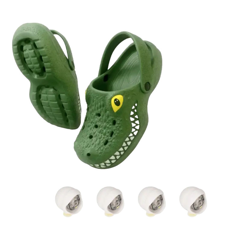 Alligator-Shaped Clogs and Lighting Fixtures