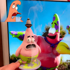 Funny Pink Starfish Incense Holder – Cartoon Character Smoke Burner Desk Decor