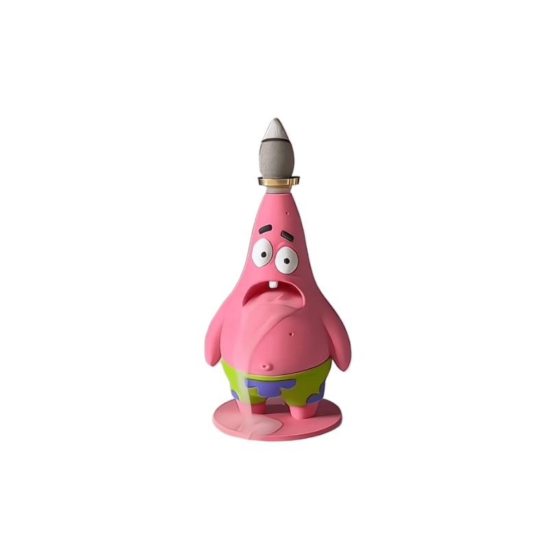 Funny Pink Starfish Incense Holder – Cartoon Character Smoke Burner Desk Decor