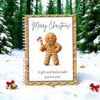 Christmas gingerbread man pattern Gift Card Book