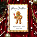Christmas gingerbread man pattern Gift Card Book