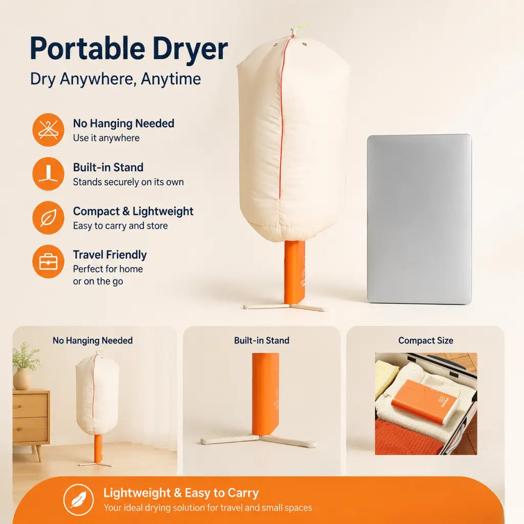 Notebook-shaped Portable Clothes Dryer for No Hanging Place