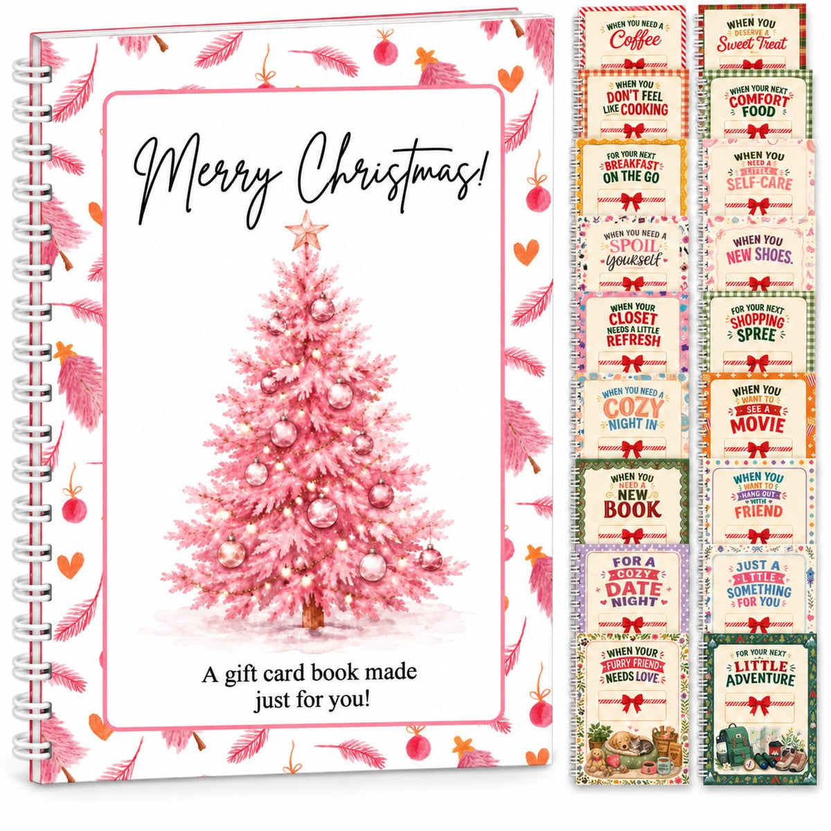 Christmas Gift Card Book for Adults, Teens & Kids, Money Holder for Cash
