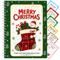 Christmas stocking and snowman patterns gift card book