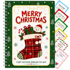 Christmas stocking and snowman patterns gift card book
