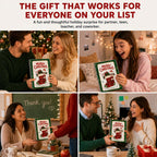 Christmas stocking and snowman patterns gift card book