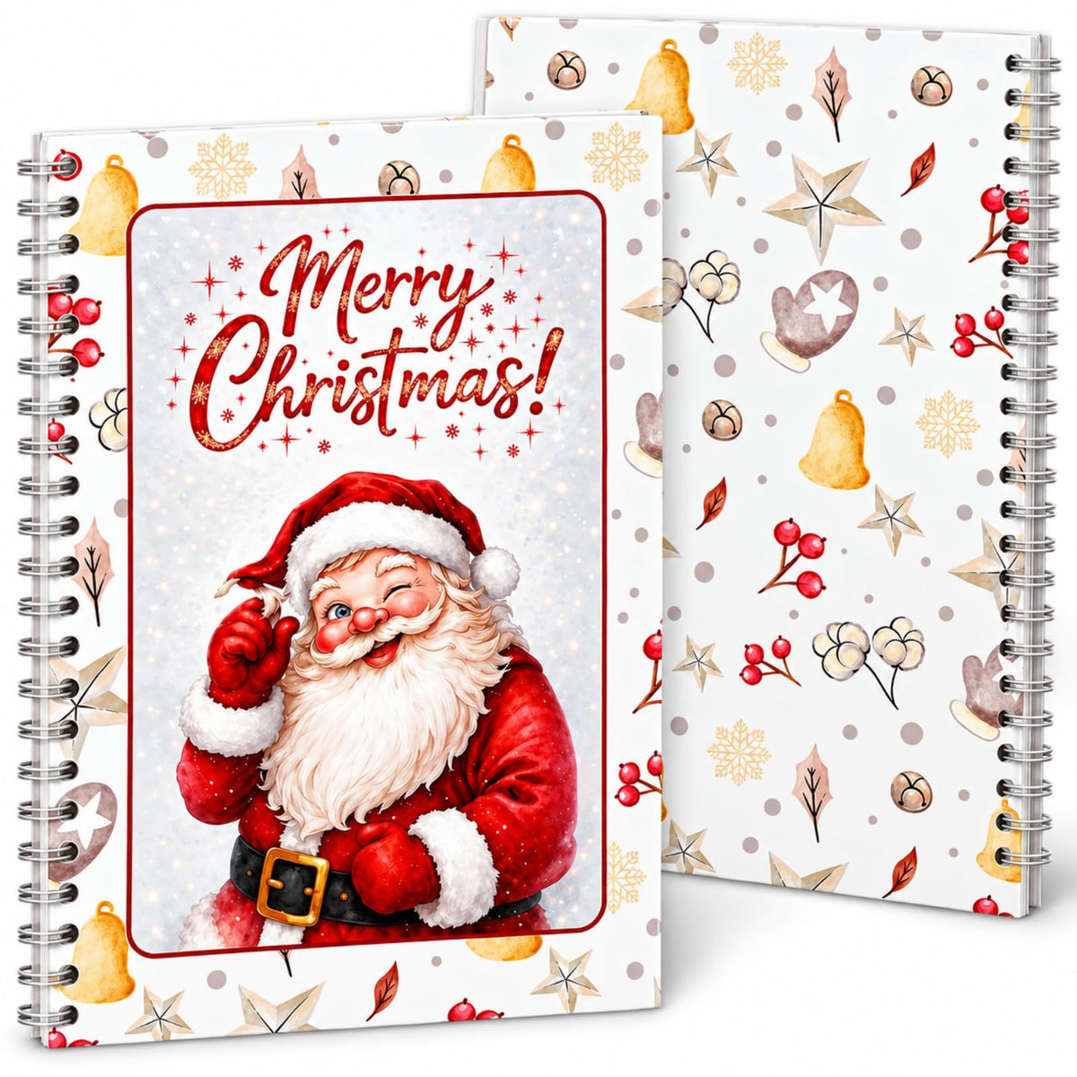Cute Santa Claus and bell pattern  Gift Card Book