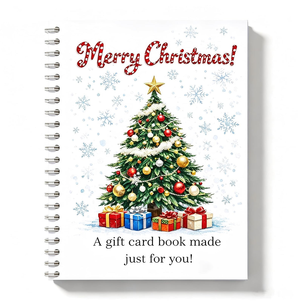 Merry Christmas Letter Christmas Tree Pattern Christmas Gift Card Book