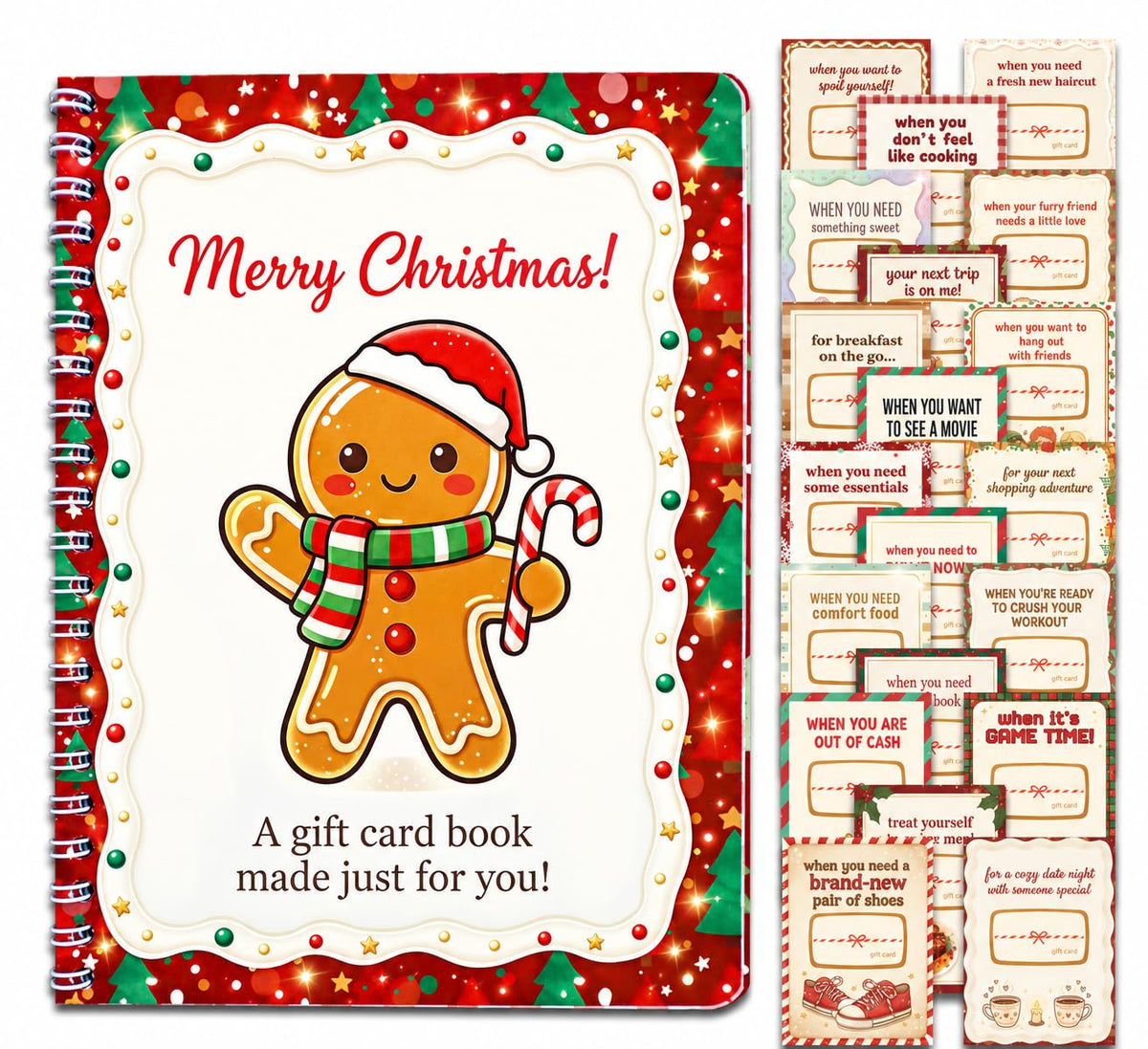 Christmas Gift Card Book, Stocking Stuffers for Teens Teen Girls Teen Boys