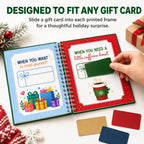 Christmas stocking and snowman patterns gift card book