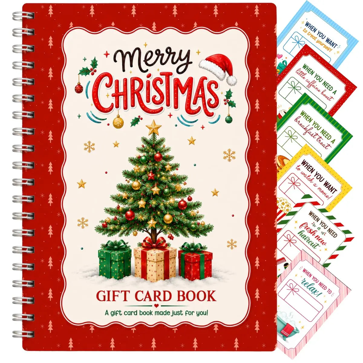 Tree Merry Christmas Gift Card Book For Teens, Christmas Gift Card Holder