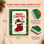 Christmas stocking and snowman patterns gift card book