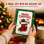 Christmas stocking and snowman patterns gift card book