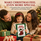 Christmas stocking and snowman patterns gift card book