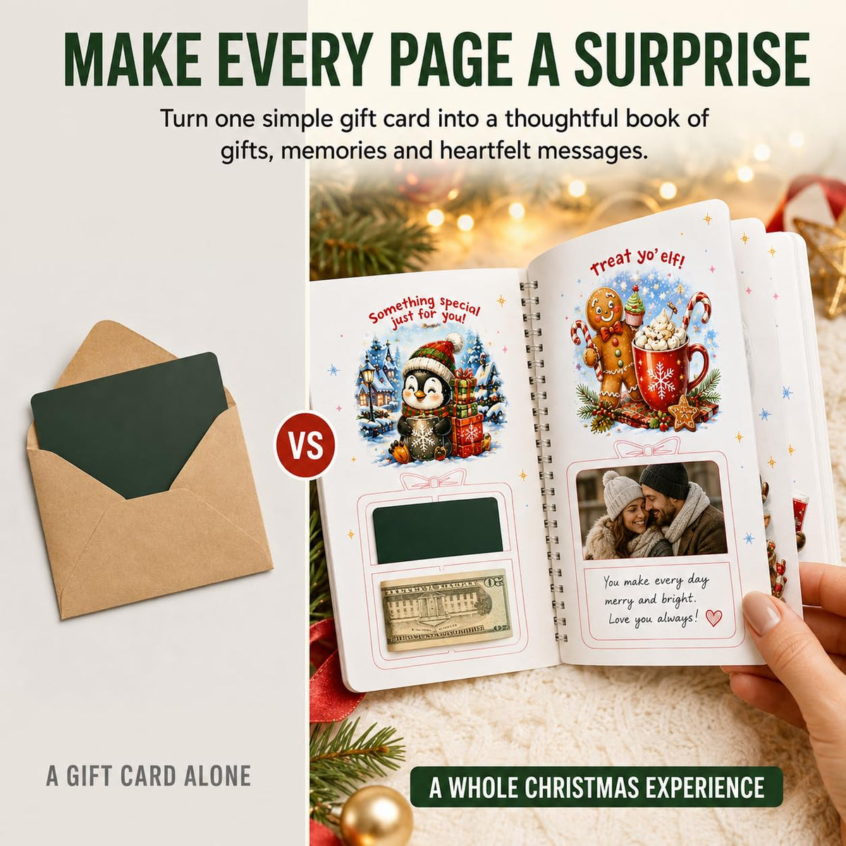 Christmas mug and book patterns Gift Card Book