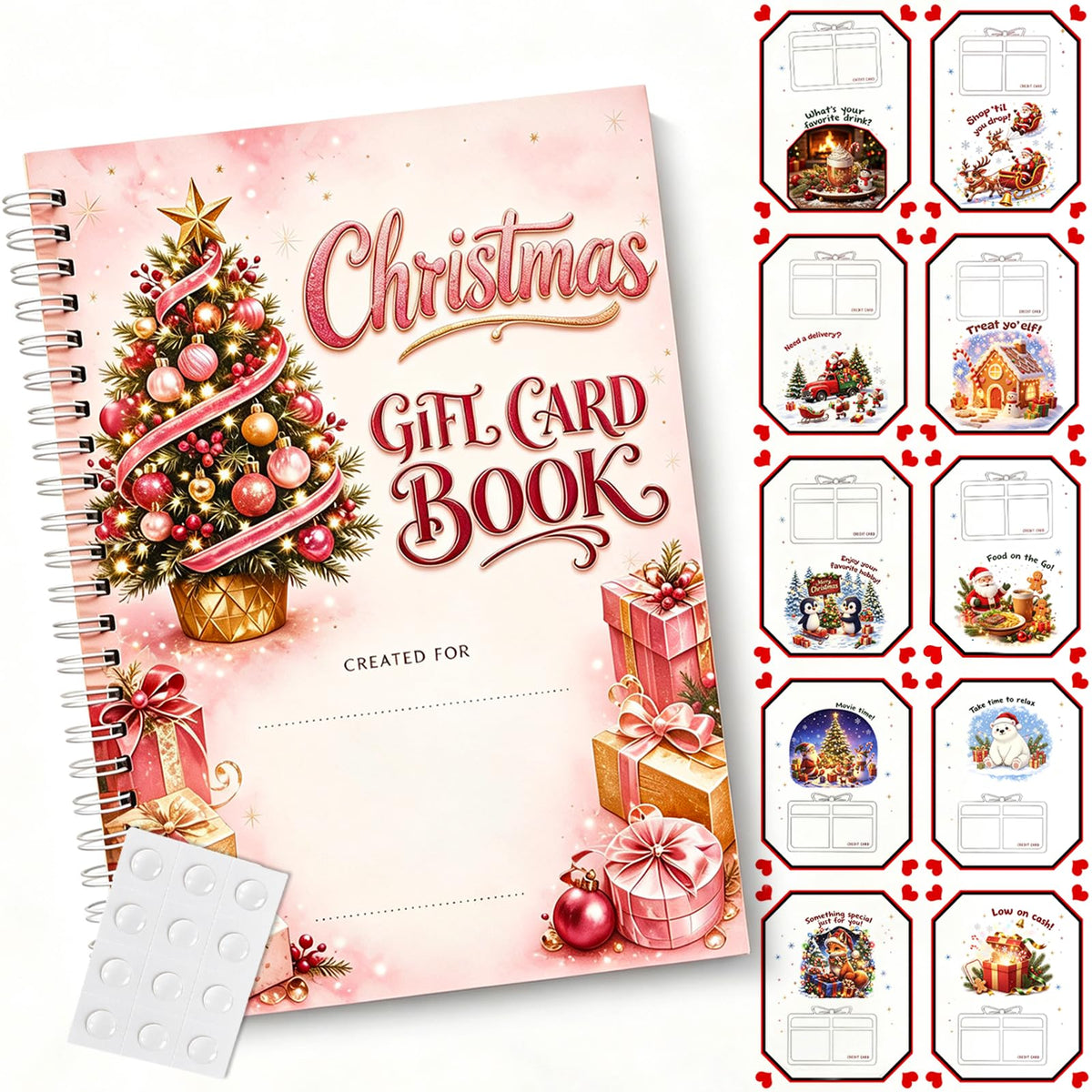 Christmas Gift Card Book,Merry Christmas Gift Card Booklet for Adults Teens