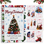 Christmas Gift Card Book, 5x7 Inch Spiral Bound DIY Gift Booklet
