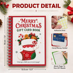 Christmas stocking and gingerbread man patterns gift card book