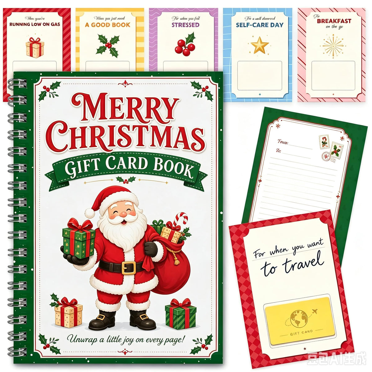 Christmas Gift Card Holder Book, Christmas Gift Card Book For Teens,