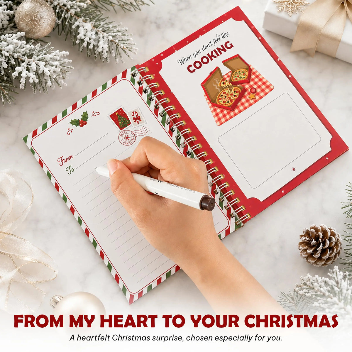 Merry Christmas Gift Card Book For Teens, Adults, 24 Pages Gift Card Holder