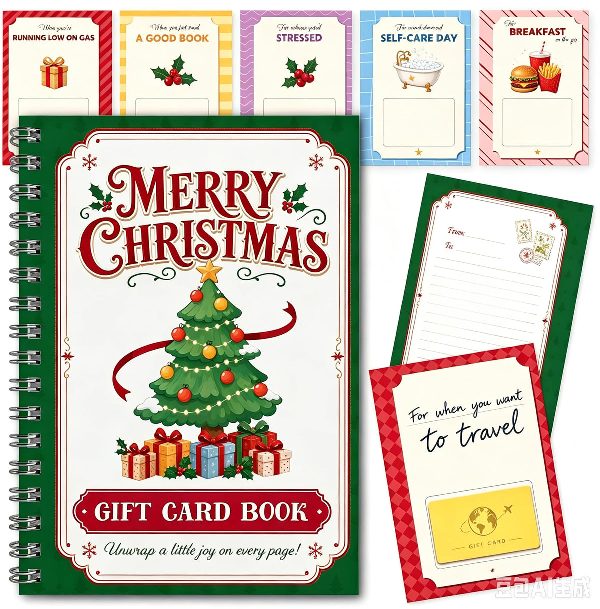 Christmas Gift Card Holder Book, Christmas Gift Card Book For Teens, Adults