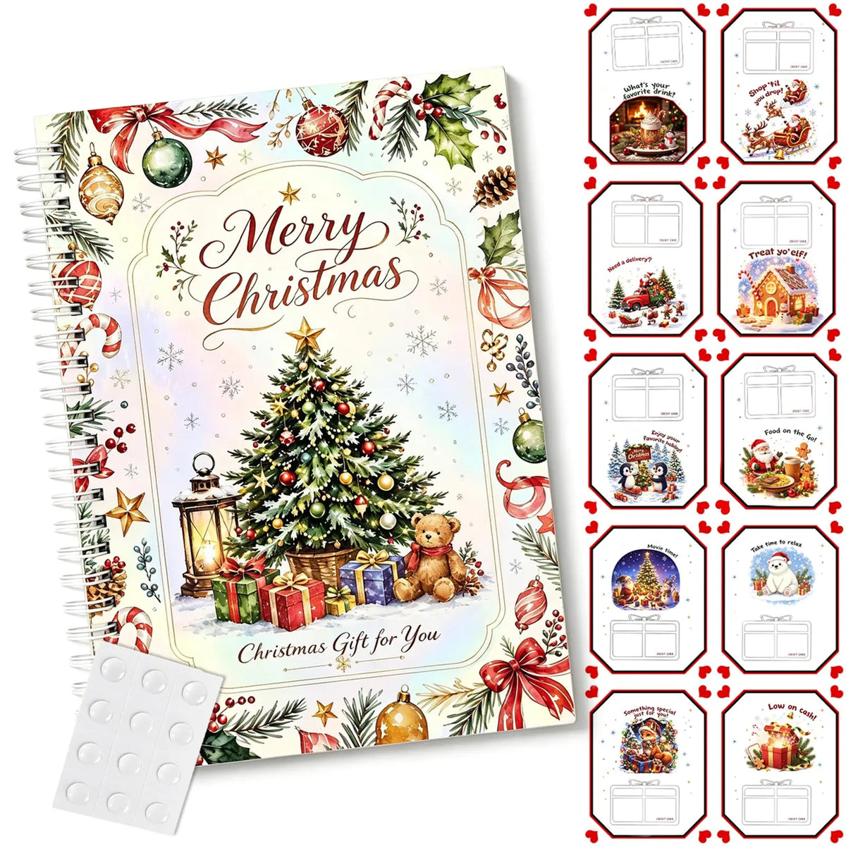Christmas Gift Card Book,Merry Christmas Gift Card Booklet for Adults Teens
