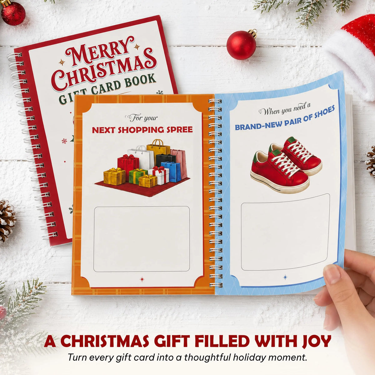 Christmas stocking and gingerbread man patterns gift card book
