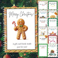 Christmas gingerbread man pattern Gift Card Book