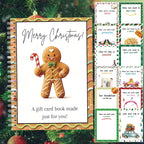 Christmas gingerbread man pattern Gift Card Book