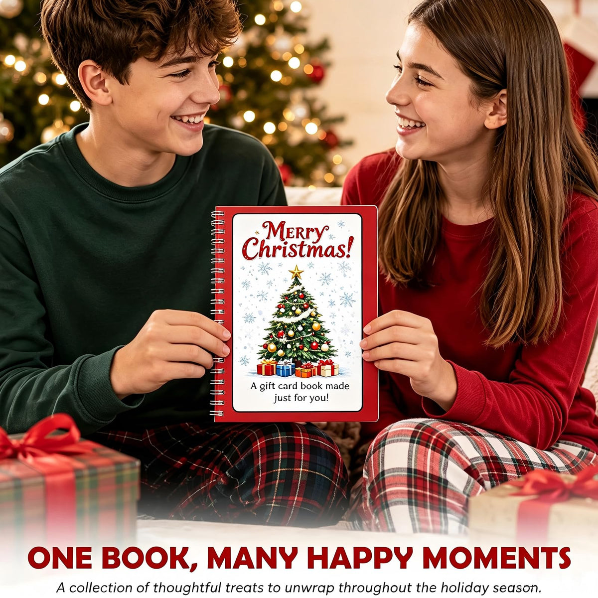 Merry Christmas Letter Christmas Tree Pattern Christmas Gift Card Book
