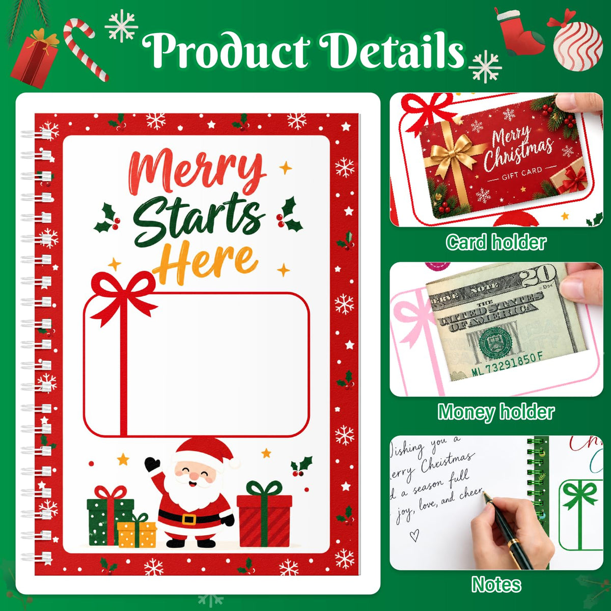 2 Pc Christmas King's Guard doll pattern & Christmas wreath Gift Card Book