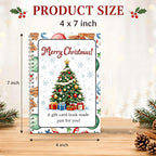 Merry Christmas Letter Christmas Tree Pattern Christmas Gift Card Book
