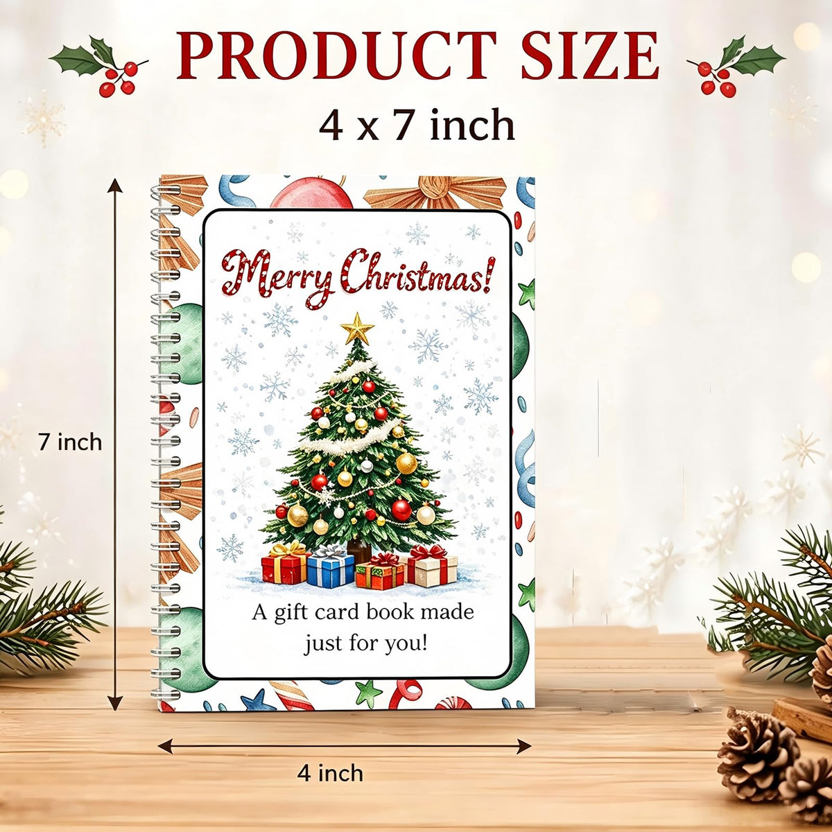 Merry Christmas Letter Christmas Tree Pattern Christmas Gift Card Book