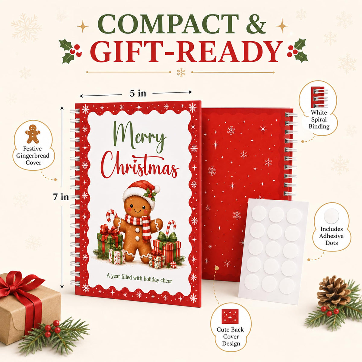 Christmas Gift Card Book for Adults, Stocking Stuffer for Teens
