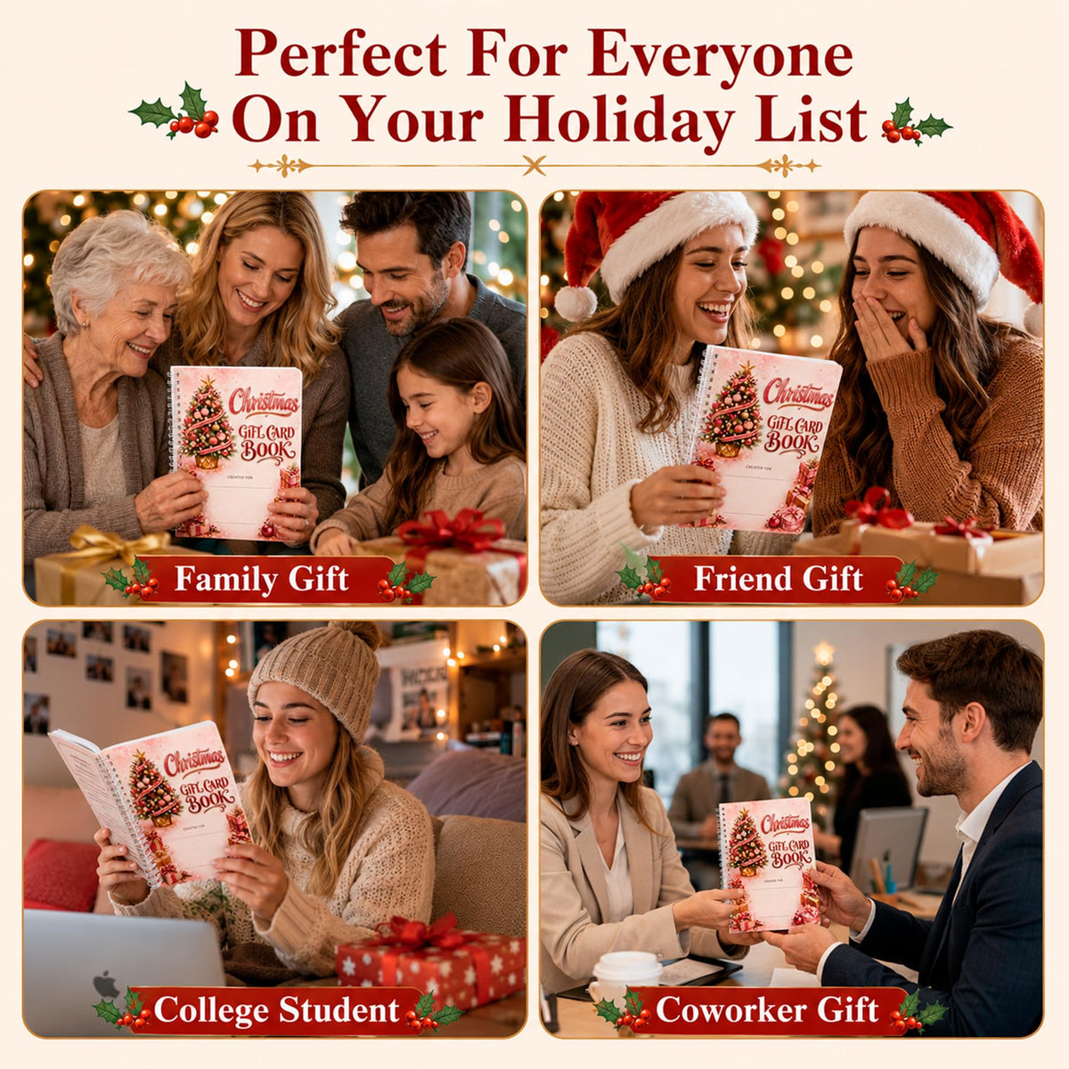 Christmas mug and book patterns Gift Card Book