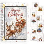 Christmas reindeer and sleigh pattern Gift Card Book