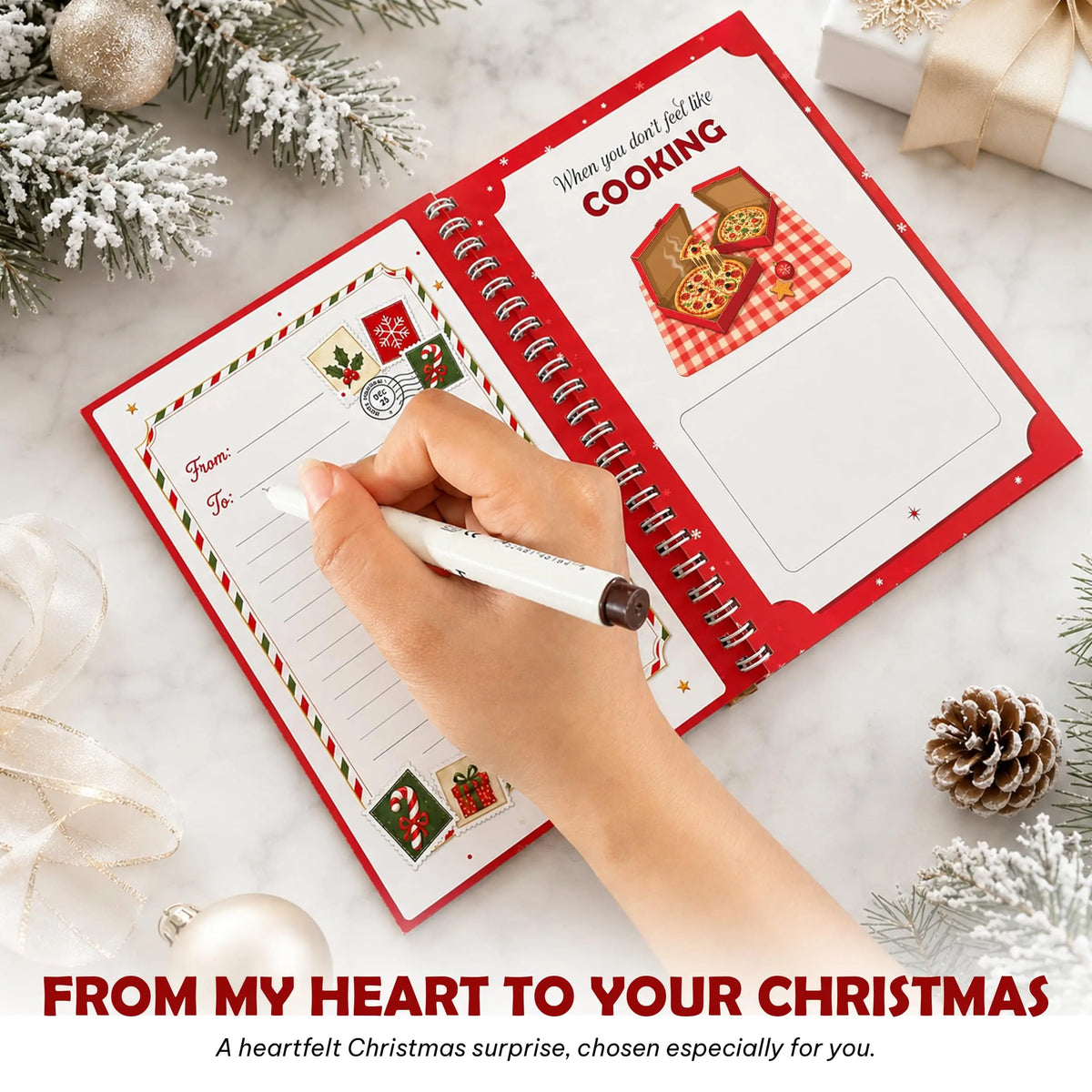 Christmas stocking and gingerbread man patterns gift card book