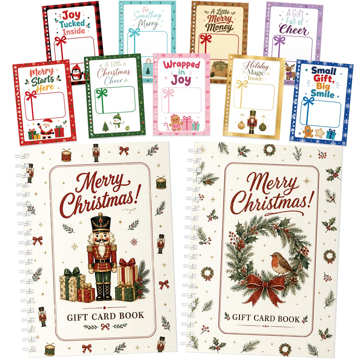 2 Pc Christmas King's Guard doll pattern & Christmas wreath Gift Card Book