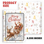 Christmas reindeer and sleigh pattern Gift Card Book