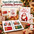 Cute Santa Claus and bell pattern  Gift Card Book