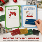 Christmas stocking and gingerbread man patterns gift card book