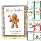 Christmas gingerbread man pattern Gift Card Book