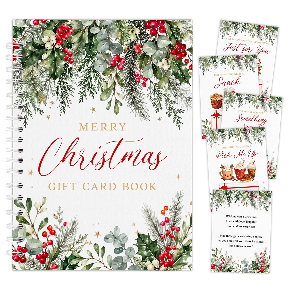 Merry Christmas Gift Card Book, Holiday Gift Card Book for Teens Adults