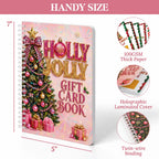 Hlolly Jolly Pink Christmas Gift Card Book for Teen, Adults, Kids
