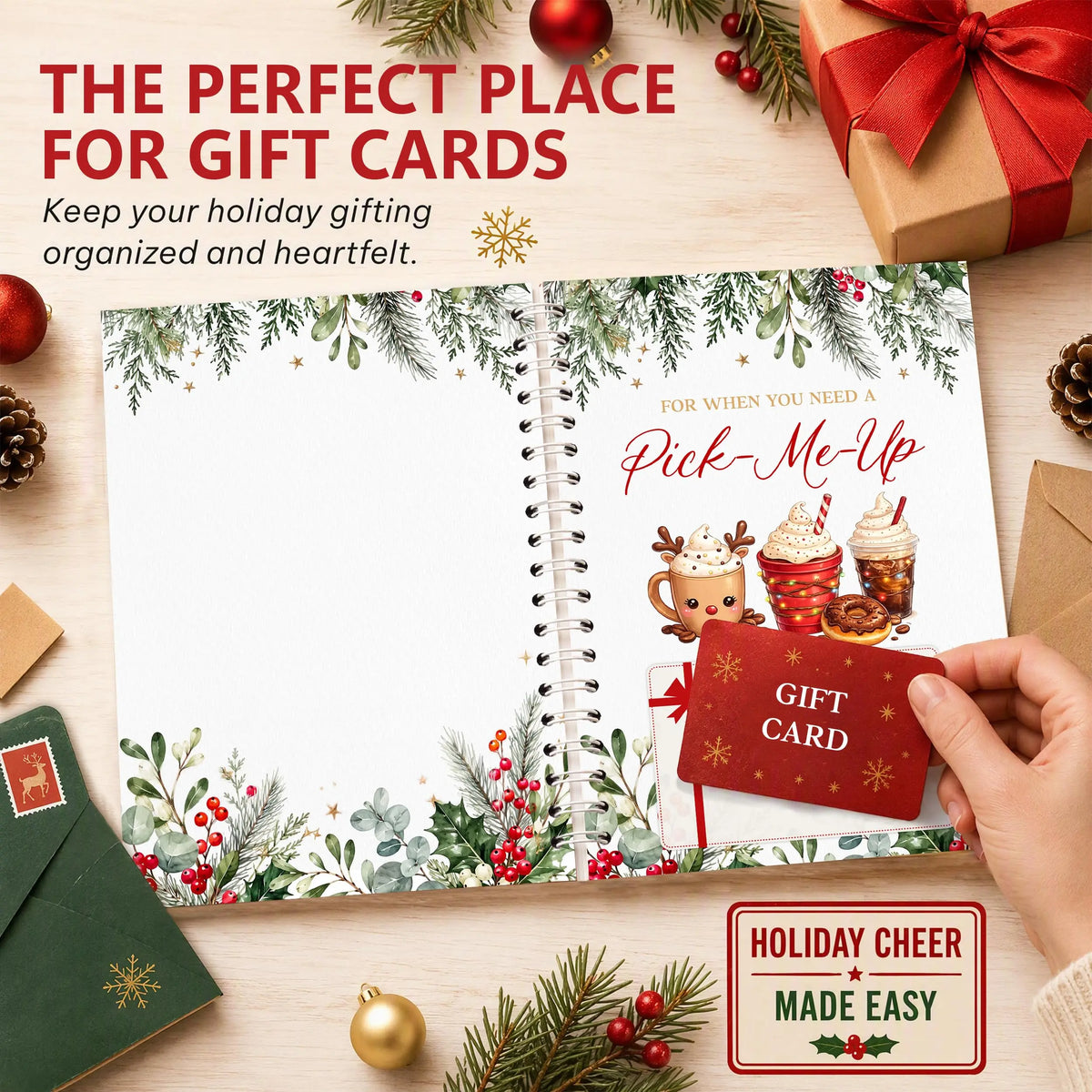 Merry Christmas Gift Card Book, Holiday Gift Card Book for Teens Adults