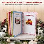 Christmas stocking and gingerbread man patterns gift card book