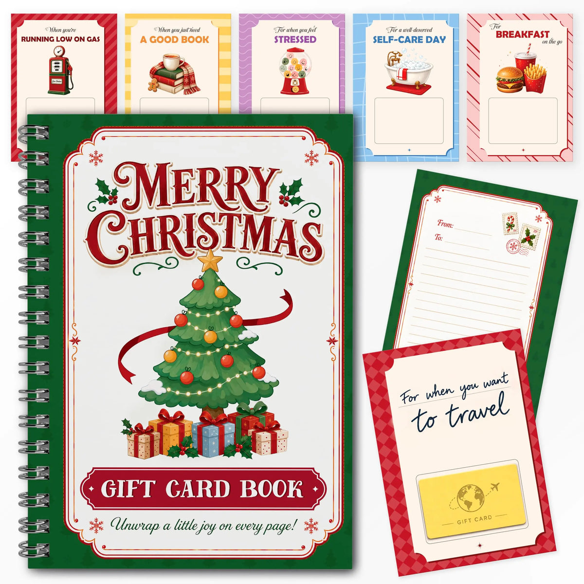 Christmas Gift Card Holder Book - Merry Christmas Gift Card Book For Teens